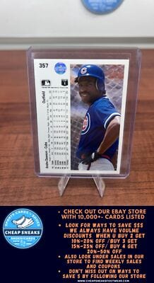 Cheap Sneaks Footwear/Sports Cards Baseball Card Andre Dawson 1990 Upper Deck #357 Chicago Cubs