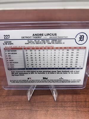 Cheap Sneaks Footwear/Sports Cards Baseball Card Andre Lipcius RC 2024 Topps Chrome #227 Detroit Tigers