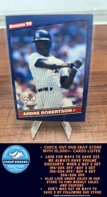 Cheap Sneaks Footwear/Sports Cards Baseball Card Andre Robertson 1986 Donruss #469 New York Yankees