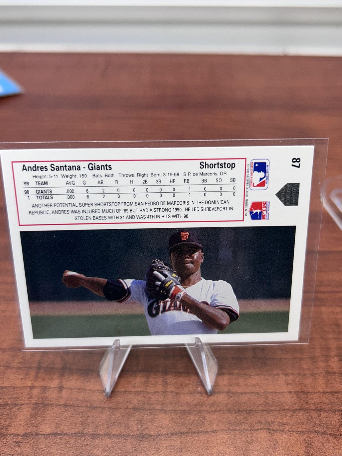 Cheap Sneaks Footwear/Sports Cards Baseball Card Andres Santana 1991 Upper Deck #87b San Francisco Giants