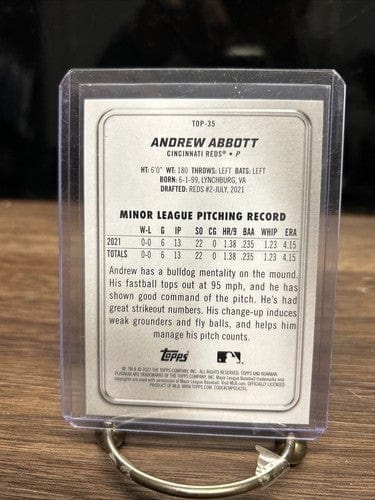 Cheap Sneaks Footwear/Sports Cards Baseball Card Andrew Abbott 2022 Bowman Platinum Ice Foil Parallel Cincinnati Reds