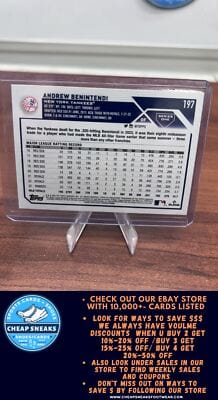 Cheap Sneaks Footwear/Sports Cards Baseball Card Andrew Benintendi 2023 Topps #197 New York Yankees