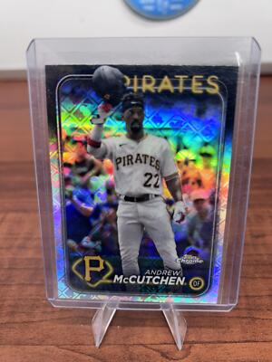 Cheap Sneaks Footwear/Sports Cards Baseball Card Andrew McCutchen 2024 Topps Chrome Logofractor Edition #124 Pittsburgh