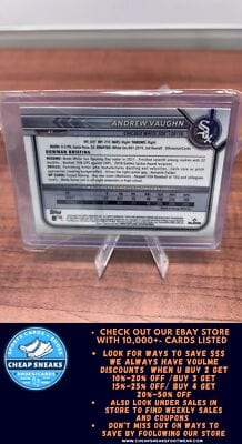 Cheap Sneaks Footwear/Sports Cards Baseball Card Andrew Vaughn 2022 Bowman Chrome #41 Chicago White Sox