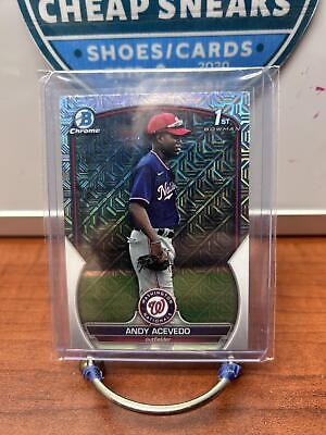 Cheap Sneaks Footwear/Sports Cards Baseball Card Andy Acevedo 2023 1st Bowman Chrome Mojo/Mega Refractor #BCP-237 Natio