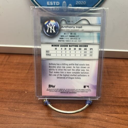 Cheap Sneaks Footwear/Sports Cards Baseball Card Anthony Hall 2023 Bowman Platinum Prospects Base #TOP-73New York Yanke