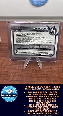 Cheap Sneaks Footwear/Sports Cards Baseball Card Anthony Rizzo SN 2022 Bowman Chrome Sapphire Edition Orange #86 New Yo
