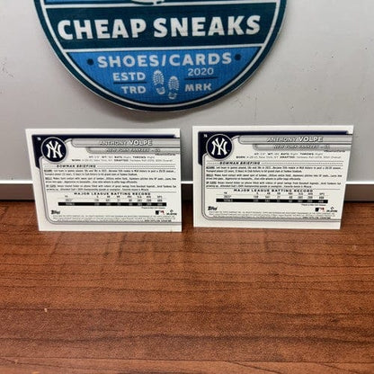 Cheap Sneaks Footwear/Sports Cards Baseball Card Anthony Volpe  2024 Bowman base Paper lot of 2 cards #76 New York Yank
