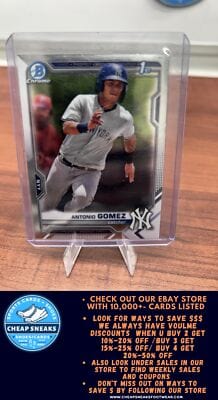 Cheap Sneaks Footwear/Sports Cards Baseball Card Antonio Gomez 2021 Bowman Chrome Prospects #BCP-82 New York Yankees