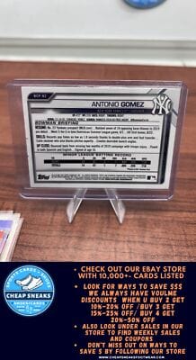 Cheap Sneaks Footwear/Sports Cards Baseball Card Antonio Gomez 2021 Bowman Chrome Prospects #BCP-82 New York Yankees