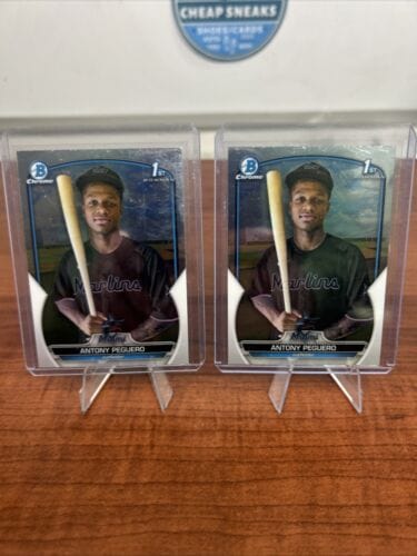 Cheap Sneaks Footwear/Sports Cards Baseball Card Antony Peguero 2023 Bowman Chrome Prospects #BCP-62 Marlins + Bonus Ca