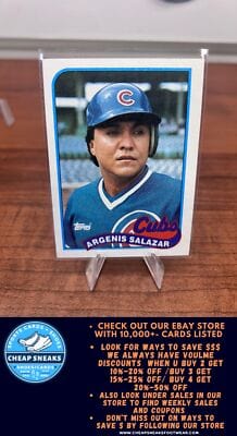 Cheap Sneaks Footwear/Sports Cards Baseball Card Argenis Salazar 1989 Topps #642 Chicago Cubs