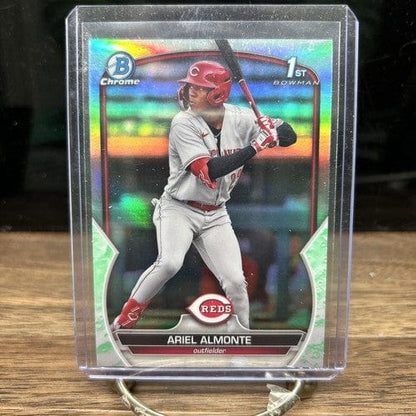 Cheap Sneaks Footwear/Sports Cards Baseball Card Ariel Almonte 2023 1st Bowman Chrome Green Lunar Refractor Cincinati R