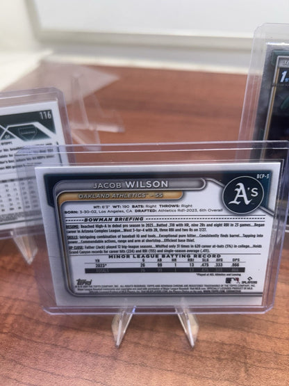 Cheap Sneaks Footwear/Sports Cards Baseball Card Athletics 2024 Bowman Chrome,23 Topps Chrome Lot Myles Naylor,Jacob Wi