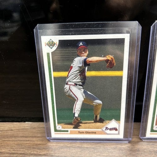 Cheap Sneaks Footwear/Sports Cards Baseball Card Atl Braves Lot(2) 1991 Upper Deck Tom Glavine #480, John Smoltz#264 HO