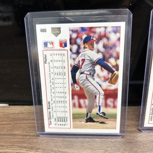 Cheap Sneaks Footwear/Sports Cards Baseball Card Atl Braves Lot(2) 1991 Upper Deck Tom Glavine #480, John Smoltz#264 HO