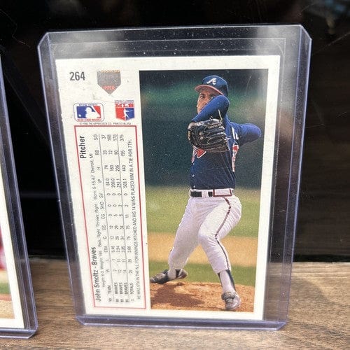 Cheap Sneaks Footwear/Sports Cards Baseball Card Atl Braves Lot(2) 1991 Upper Deck Tom Glavine #480, John Smoltz#264 HO