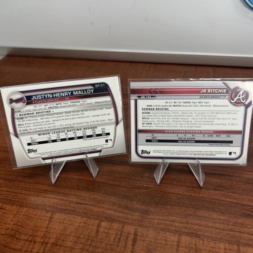Cheap Sneaks Footwear/Sports Cards Baseball Card Atlanta Braves 2022-23 Bowman Lot (5) Henry, Ritchie, Alvarez, Burkhal
