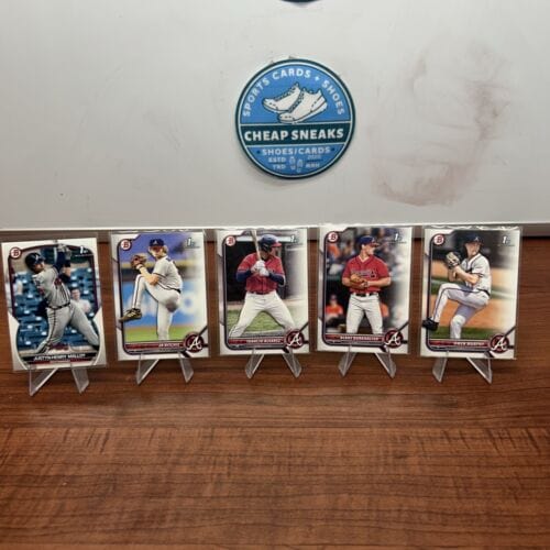 Cheap Sneaks Footwear/Sports Cards Baseball Card Atlanta Braves 2022-23 Bowman Lot (5) Henry, Ritchie, Alvarez, Burkhal
