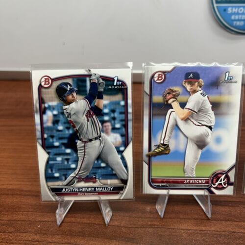 Cheap Sneaks Footwear/Sports Cards Baseball Card Atlanta Braves 2022-23 Bowman Lot (5) Henry, Ritchie, Alvarez, Burkhal