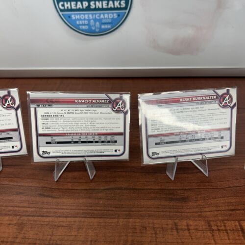 Cheap Sneaks Footwear/Sports Cards Baseball Card Atlanta Braves 2022-23 Bowman Lot (5) Henry, Ritchie, Alvarez, Burkhal