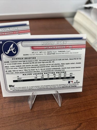 Cheap Sneaks Footwear/Sports Cards Baseball Card Atlanta Braves 2024 Bowman Base Paper  1st Bowman Prospect And Team Lo