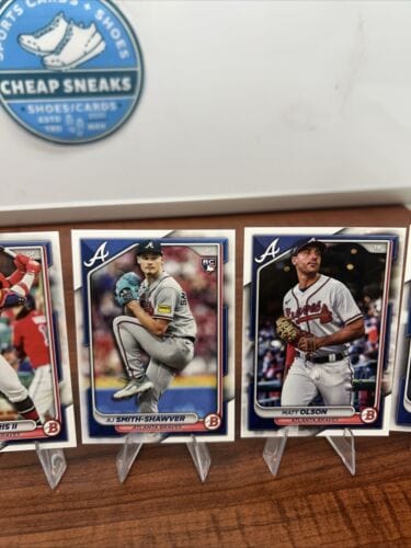 Cheap Sneaks Footwear/Sports Cards Baseball Card Atlanta Braves 2024 Bowman Base Paper  1st Bowman Prospect And Team Lo