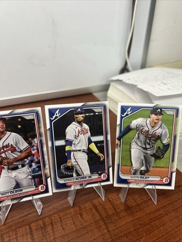 Cheap Sneaks Footwear/Sports Cards Baseball Card Atlanta Braves 2024 Bowman Base Paper  1st Bowman Prospect And Team Lo