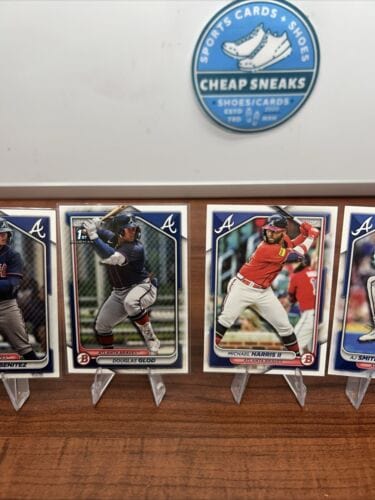 Cheap Sneaks Footwear/Sports Cards Baseball Card Atlanta Braves 2024 Bowman Base Paper  1st Bowman Prospect And Team Lo