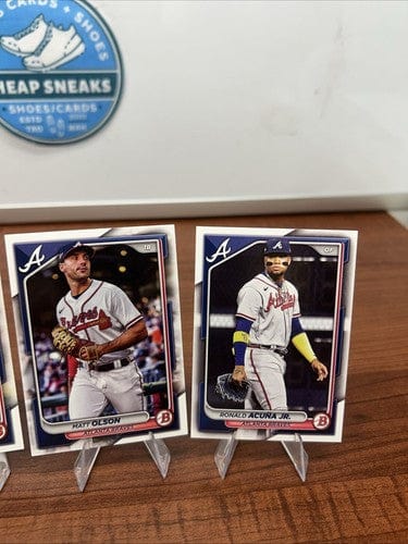 Cheap Sneaks Footwear/Sports Cards Baseball Card Atlanta Braves 2024 Bowman Base Paper   And Team Lot Of (5)Ronald Acun