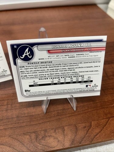 Cheap Sneaks Footwear/Sports Cards Baseball Card Atlanta Braves 2024 Bowman Base Paper   And Team Lot Of (5)Ronald Acun