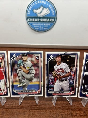 Cheap Sneaks Footwear/Sports Cards Baseball Card Atlanta Braves 2024 Bowman Base Paper   And Team Lot Of (5)Ronald Acun