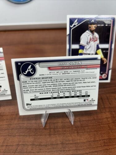 Cheap Sneaks Footwear/Sports Cards Baseball Card Atlanta Braves 2024 Bowman Base Paper   And Team Lot Of (5)Ronald Acun