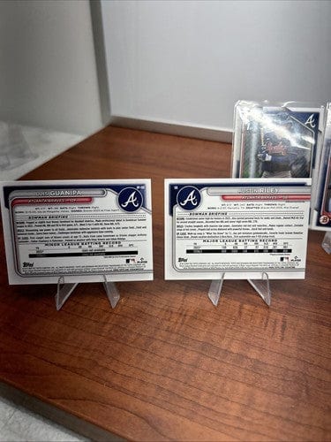 Cheap Sneaks Footwear/Sports Cards Baseball Card Atlanta Braves 2024 Bowman Base Paper Set Lot Of (10) 1st Bowman Prosp