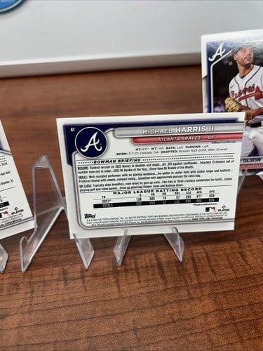 Cheap Sneaks Footwear/Sports Cards Baseball Card Atlanta Braves 2024 Bowman Base Paper Set Lot Of (10) 1st Bowman Prosp