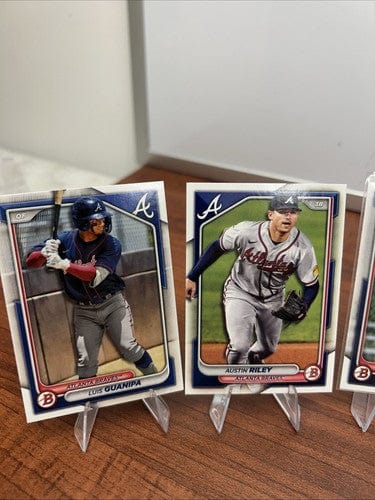 Cheap Sneaks Footwear/Sports Cards Baseball Card Atlanta Braves 2024 Bowman Base Paper Set Lot Of (10) 1st Bowman Prosp