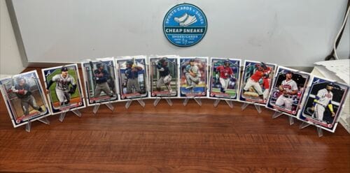 Cheap Sneaks Footwear/Sports Cards Baseball Card Atlanta Braves 2024 Bowman Base Paper Set Lot Of (10) 1st Bowman Prosp