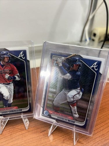 Cheap Sneaks Footwear/Sports Cards Baseball Card Atlanta Braves 2024 Bowman Chrome Prospects Lot Of 5 Drake, Guanipa,Be