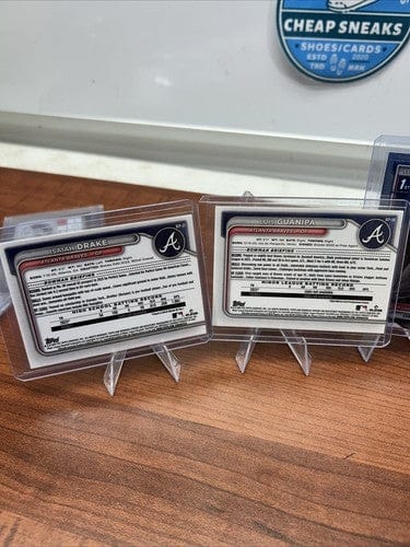 Cheap Sneaks Footwear/Sports Cards Baseball Card Atlanta Braves 2024 Bowman Chrome Prospects Lot Of 5 Drake, Guanipa,Be