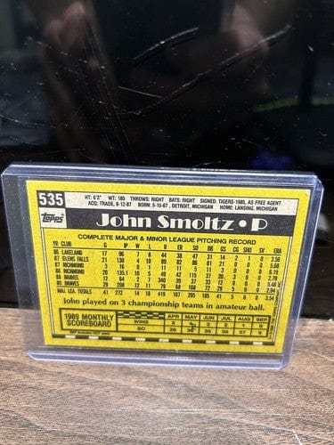 Cheap Sneaks Footwear/Sports Cards Baseball Card Atlanta Braves Lot(2) Tom Glavine+ John Smoltz HOF 1990 Topps #506,535
