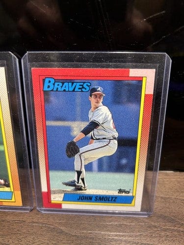 Cheap Sneaks Footwear/Sports Cards Baseball Card Atlanta Braves Lot(2) Tom Glavine+ John Smoltz HOF 1990 Topps #506,535