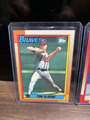 Cheap Sneaks Footwear/Sports Cards Baseball Card Atlanta Braves Lot(2) Tom Glavine+ John Smoltz HOF 1990 Topps #506,535