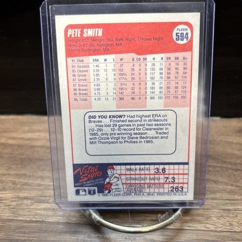 Cheap Sneaks Footwear/Sports Cards Baseball Card Atlanta Braves PETE SMITH Signed Card