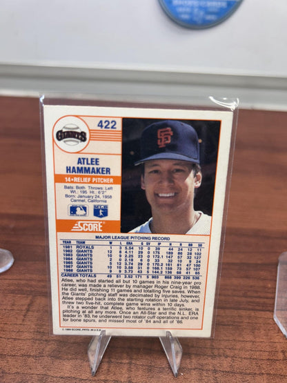 Cheap Sneaks Footwear/Sports Cards Baseball Card Atlee Hammaker 1989 Score #422 San Francisco Giants