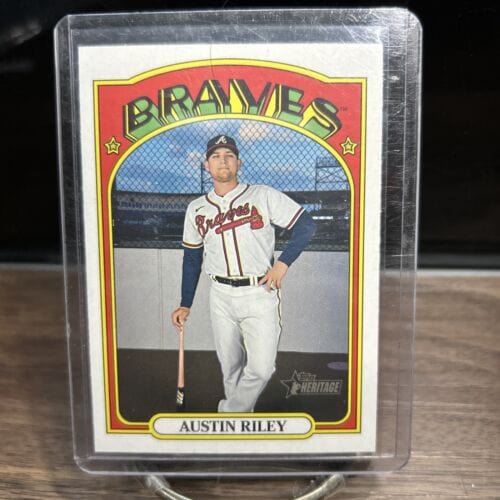 Cheap Sneaks Footwear/Sports Cards Baseball Card Austin Riley - 2021 Topps Heritage Baseball - #226 - Atlanta Braves