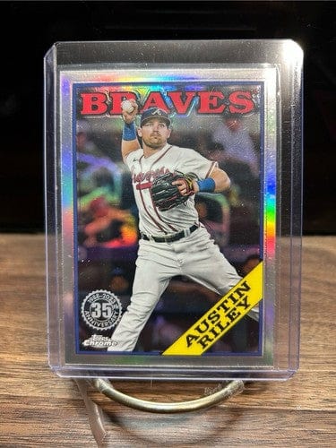 Cheap Sneaks Footwear/Sports Cards Baseball Card Austin Riley 2023 Topps Chrome REFRACTOR 1988 Insert #88BC-3 Atlanta B