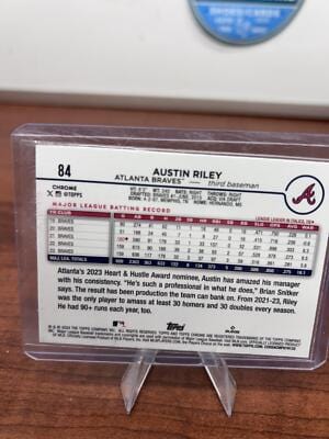 Cheap Sneaks Footwear/Sports Cards Baseball Card Austin Riley 2024 Topps Chrome Logofractor Edition #84 Atlanta Braves