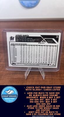 Cheap Sneaks Footwear/Sports Cards Baseball Card Avisail García 2023 Topps Chrome Negative Refractor #35 Miami Marlins