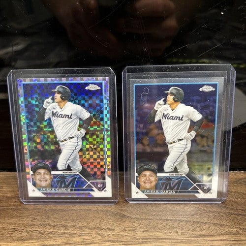 Cheap Sneaks Footwear/Sports Cards Baseball Card Avisail Garcia Lot(2) 2023 Topps Chrome X-Factor Refractor+Base#35 Mia