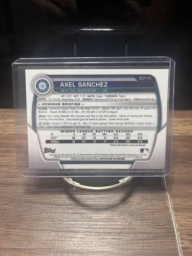 Cheap Sneaks Footwear/Sports Cards Baseball Card Axel Sanchez 2023 Bowman Chrome 1st #BCP-73 Seattle Mariners